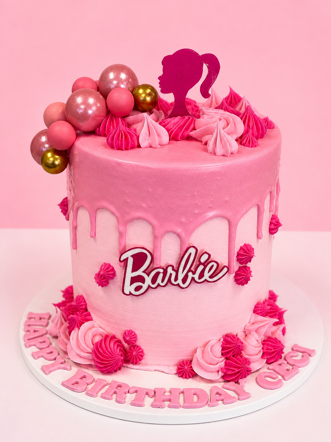 Barbie Drip cake
