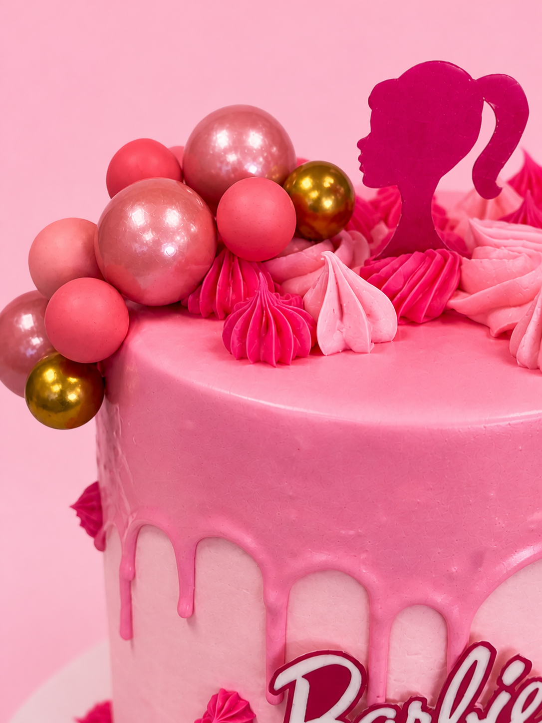 Barbie Drip cake