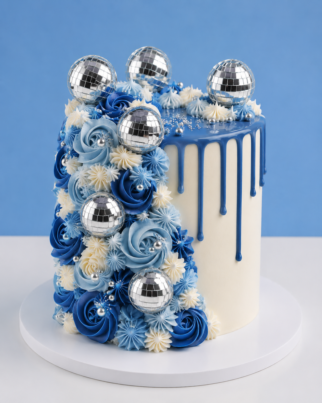 Disco ball cascade cake – Bari Bake House