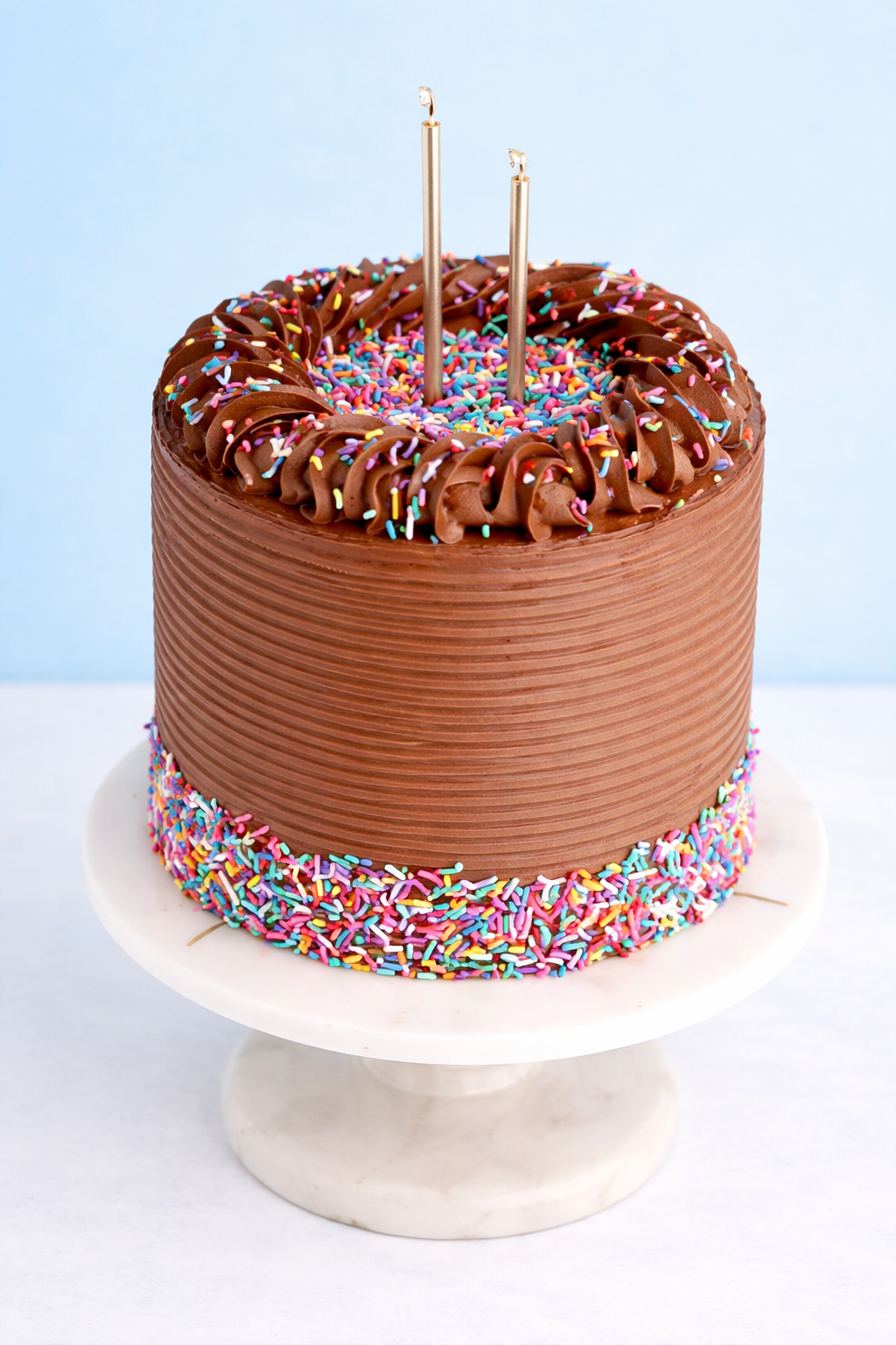 Chocolate sprinkle cake