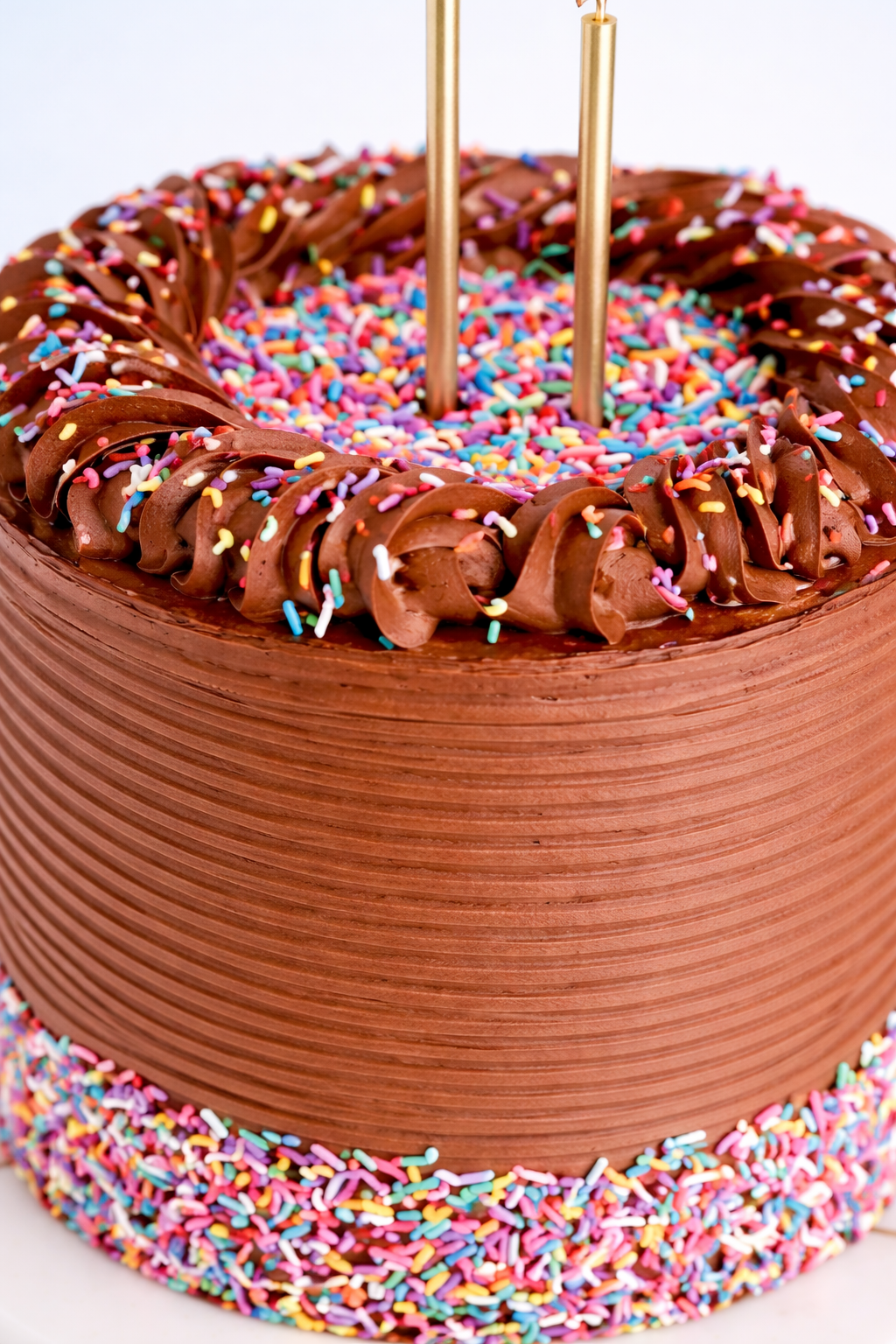 Chocolate sprinkle cake
