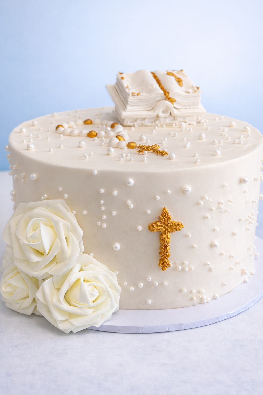 Bible and Comunion cake