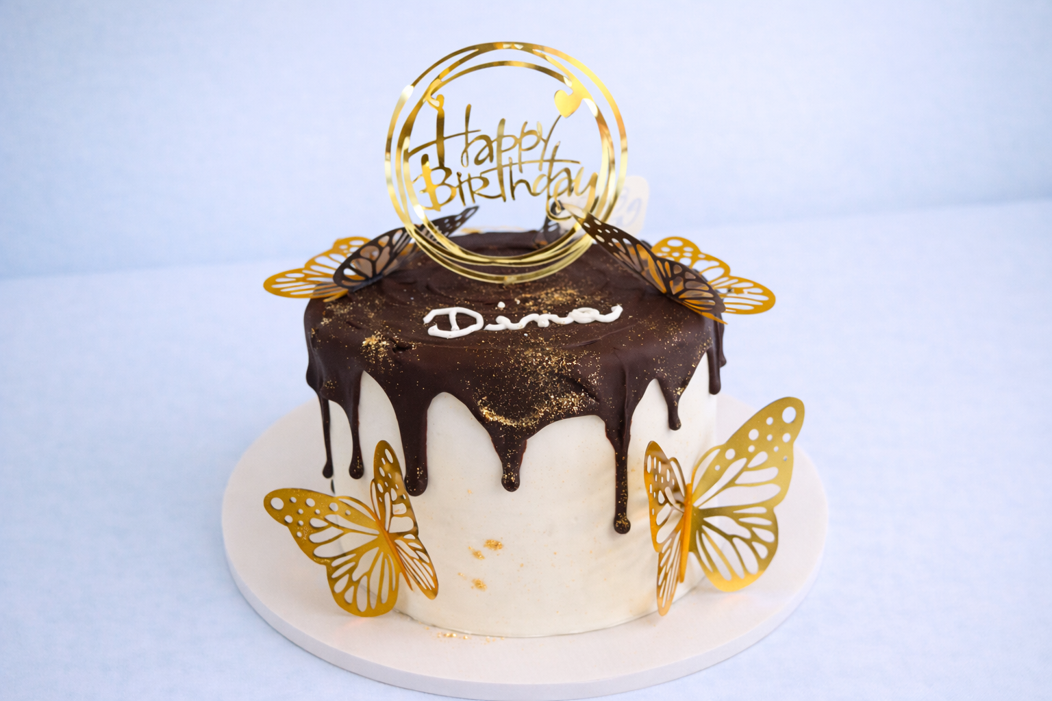 New Drip cake with butterflies