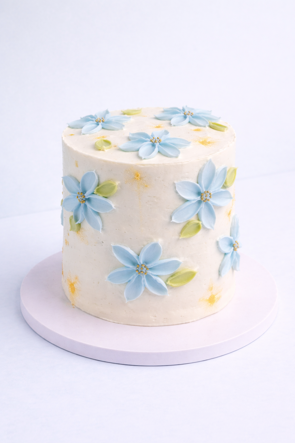 Textured floral cake