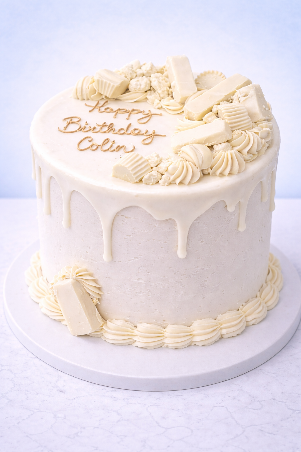 White drip chocolate candy