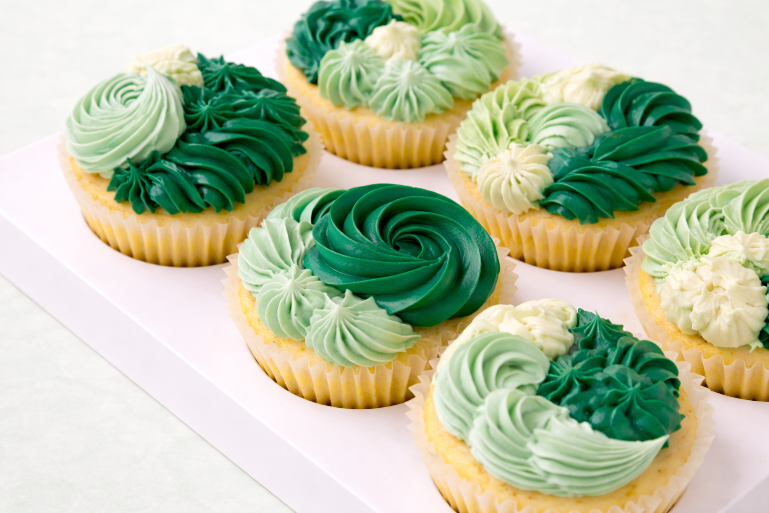 Green cupcakes