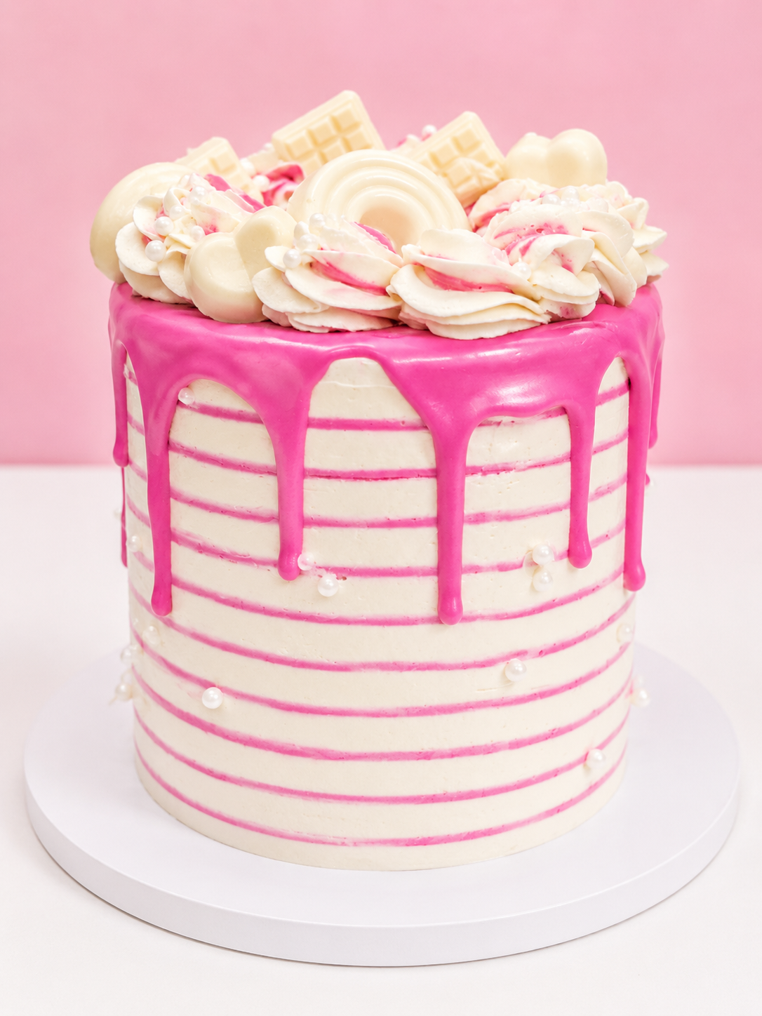 Striped Drip candy cake