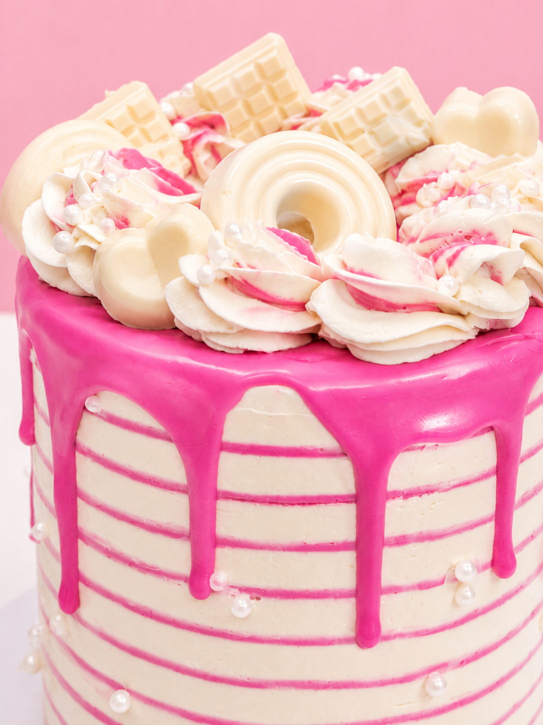 Striped Drip candy cake
