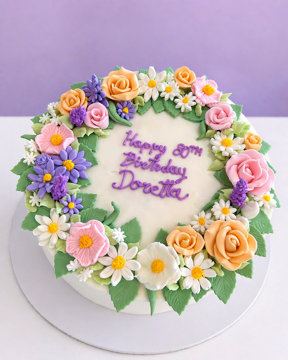 Crown of flower cake